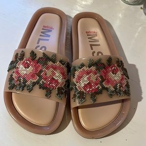 Brand- Melissa    Size- Womens 6    Color- Light pink/pale pink